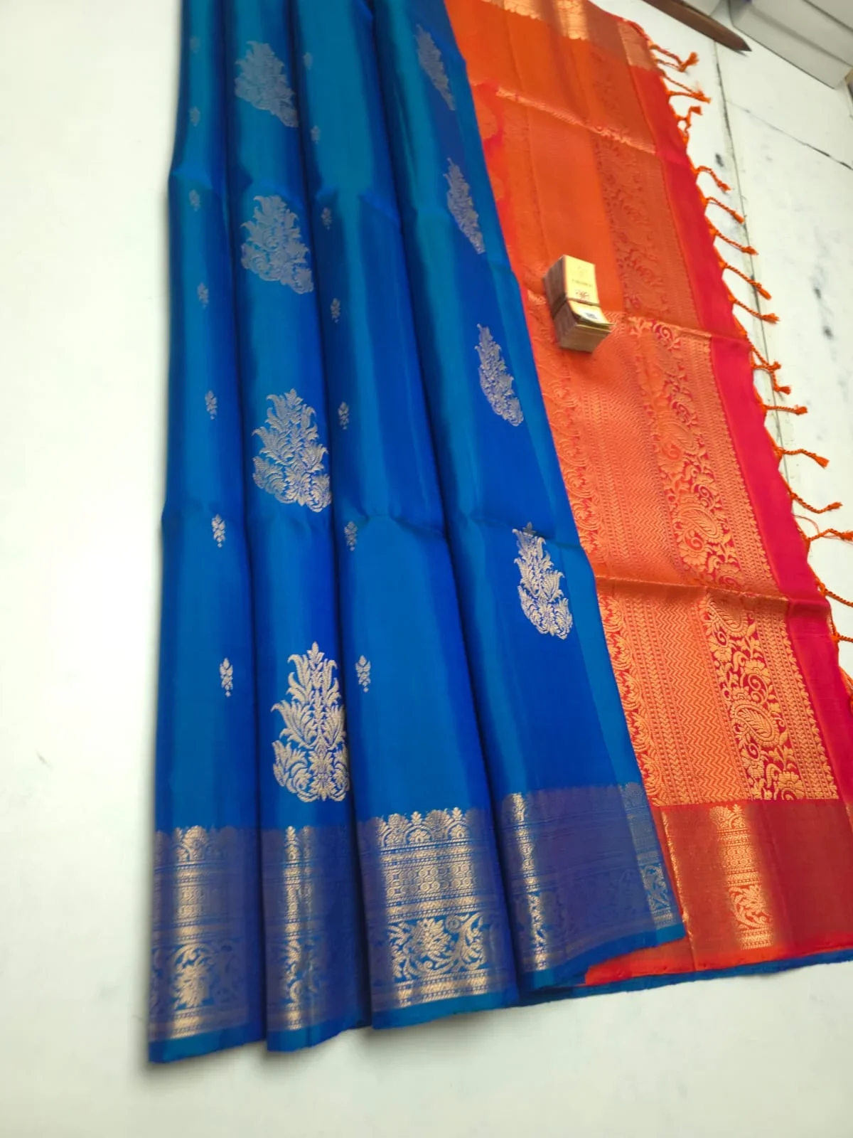 Royal Blue Kanchi Handloom Soft Silk Saree